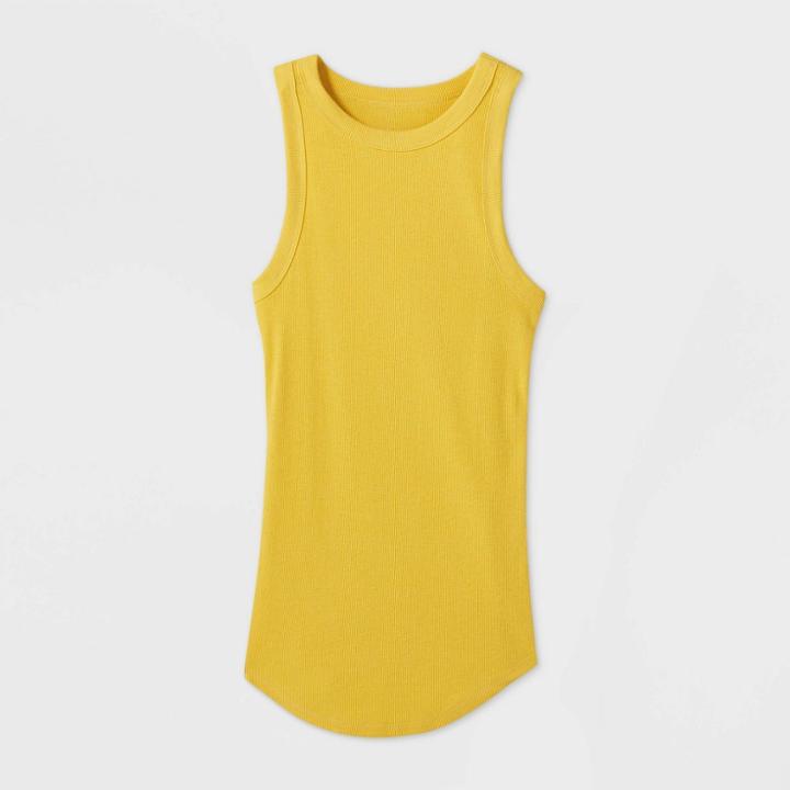 Women's Slim Fit Tank Top - A New Day Yellow