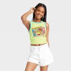 Women's Rocket Power Racerback Cropped Graphic Tank Top - Green
