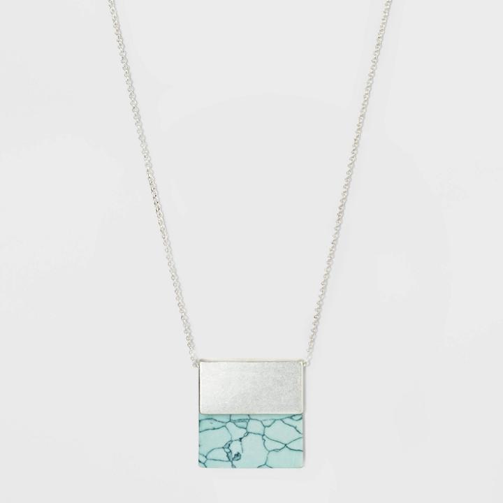 Target Semi Turquoise Necklace - Universal Thread Silver,