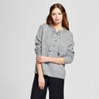Cliche Women's Lace-up Pullover Sweater - Clich Gray