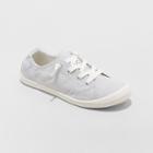 Women's Mad Love Lennie Wide Width Lace-up Canvas Sneakers - Gray 8w,
