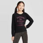 Girls' Cozy Crew Sweatshirt - Art Class Black