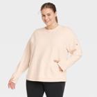 Women's Plus Size French Terry Modern Crewneck Sweatshirt - All In Motion Ivory