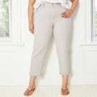 Women's Plus Size High-rise Cropped Straight Jeans - Universal Thread Gray
