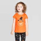 Toddler Girls' Graphic Ghost T-shirt - Cat & Jack Orange, Toddler Girl's,
