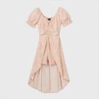 Girls' Tie-front Walk-through Romper - Art Class Pink