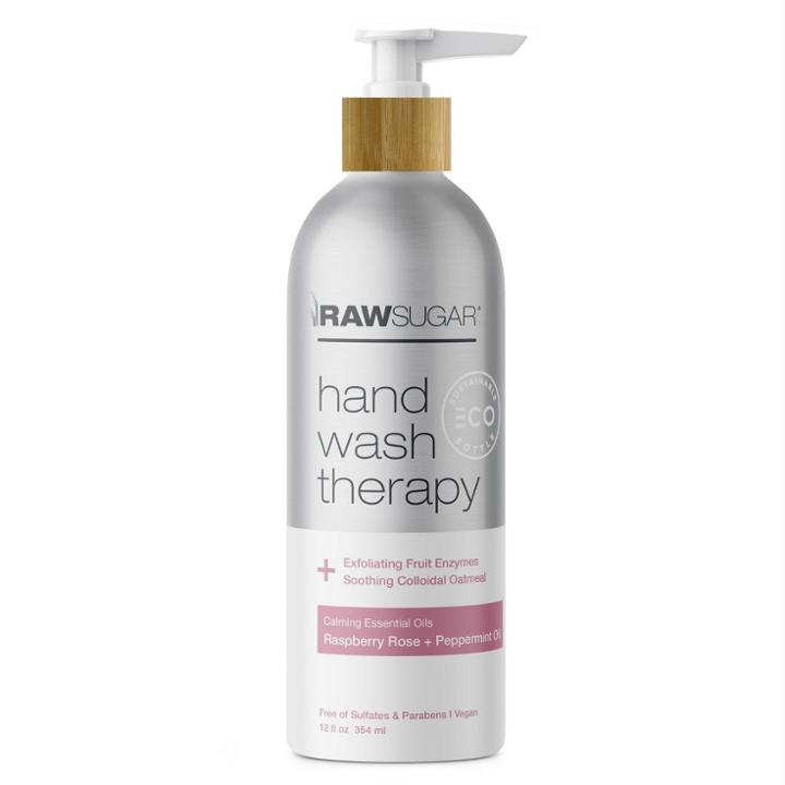 Raw Sugar Exfoliating Hand Wash Therapy Raspberry Rose + Peppermint Oil