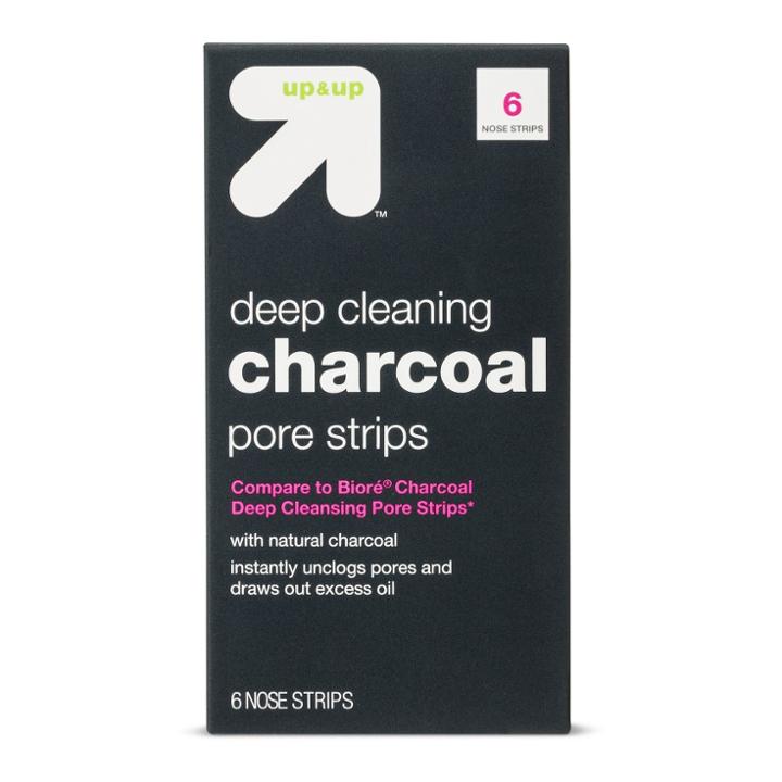 Up & Up Charcoal Deep Cleansing Pore Strips - 6ct - Up&up (compare To Biore Charcoal Deep Cleansing Pore