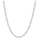 Tiara Sterling Silver 20 Disco Chain Necklace, Size: