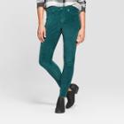 Women's High-rise Velvet Skinny Jeans - Universal Thread Green