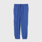 Girls' Stretch Woven Capri Jogger Pants - All In Motion Periwinkle Blue Xs, Girl's, Purple Blue