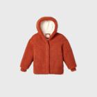 Girls' Cozy Hooded Sherpa Coat - Cat & Jack Orange