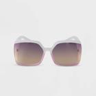 Women's Oversized Square Sunglasses - A New Day White