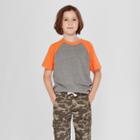 Petiteboys' Short Sleeve T-shirt - Cat & Jack Orange/gray M, Boy's,