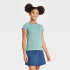 Girls' Short Sleeve T-shirt - Art Class Turquoise Blue