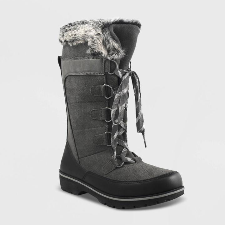 Women's Ruthie Microsuede Functional Winter Boots - Universal Thread Gray