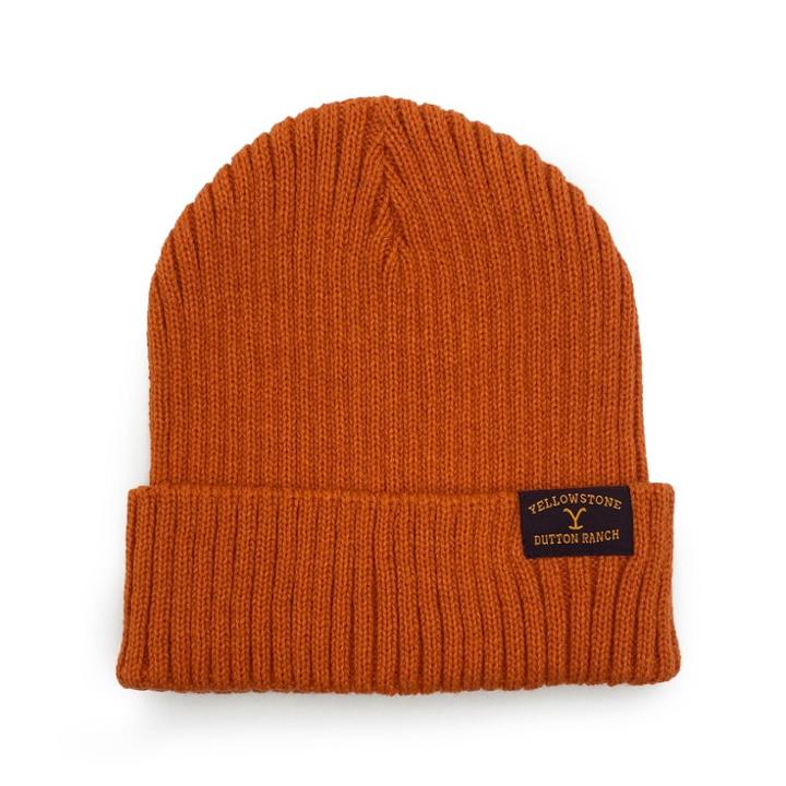 Concept One Men's Yellowstone Burnt Ribbed Beanie - Orange