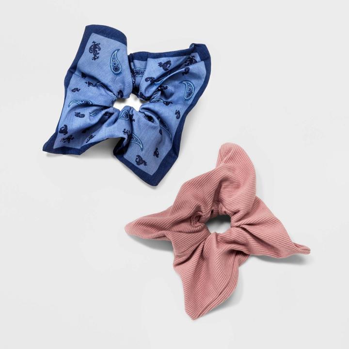Square Tail Hair Twister Set 2pc - Universal Thread Pink/blue