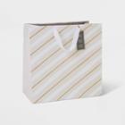 Large Gift Bag With Diagonal Stripes - Wondershop
