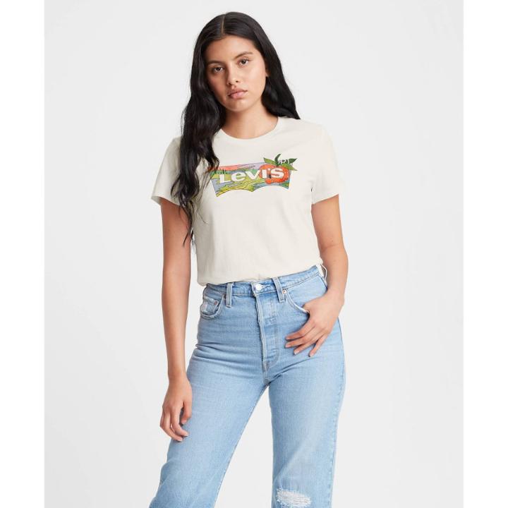Levi's Women's Perfect Short Sleeve T-shirt - Strawberry White Company
