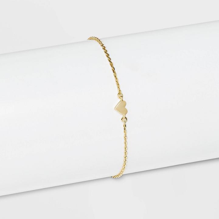 Sugarfix By Baublebar Delicate Heart Bracelet - Gold