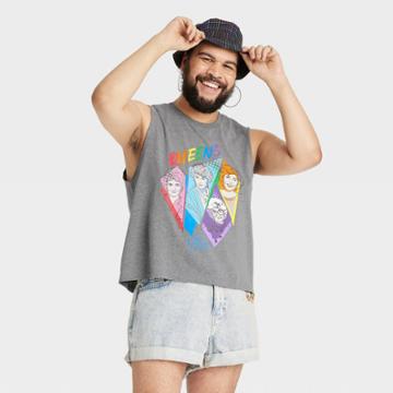 The Golden Girls Pride Adult Plus Size Golden Girls Queens Tank Top - Charcoal Gray