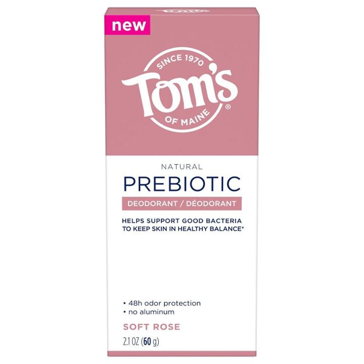 Tom's Of Maine Natural Prebiotic Deodorant Rose - 2.1oz, Adult Unisex