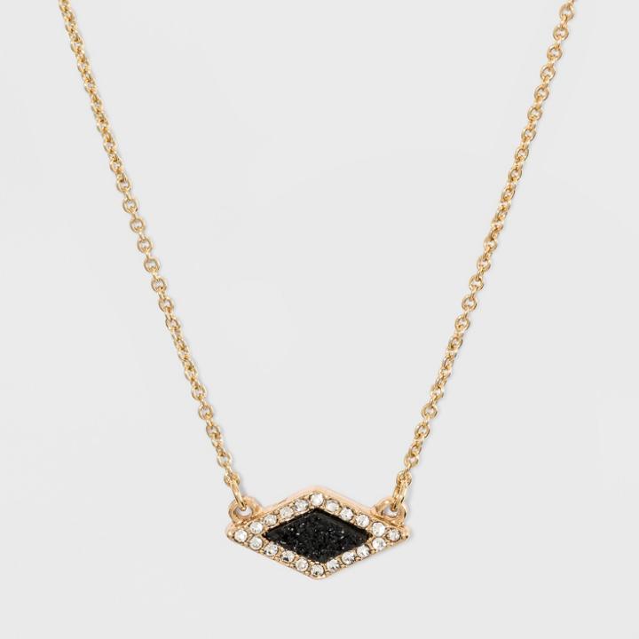 Sugarfix By Baublebar Crystal Trim Pendant Necklace - Black, Girl's