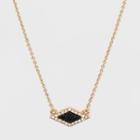 Sugarfix By Baublebar Crystal Trim Pendant Necklace - Black, Girl's
