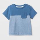 Petitebaby Boys' Short Sleeve Color Block Pocket T-shirt - Cat & Jack Blue Newborn, Boy's