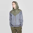 Umbro Men's Chevron Colorblock Windbreaker - Industrial Gray/olive Night L, Size: Large, Industrial Gray/green Black
