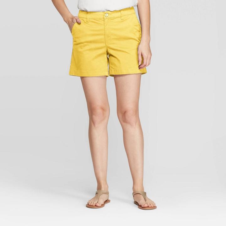 Target Women's High-rise Chino Shorts - A New Day Gold