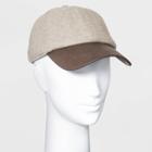 Women's Felt And Vegan Leather Baseball Hat - Universal Thread Cream/camel