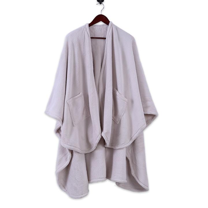 Better Living 58x64 Plush Wrap Wearable Blanket White - Better