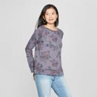 Women's Floral Print Sweatshirt - Knox Rose Gray