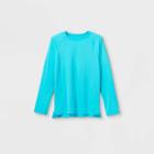 Boys' Long Sleeve Tech T-shirt - All In Motion Aqua