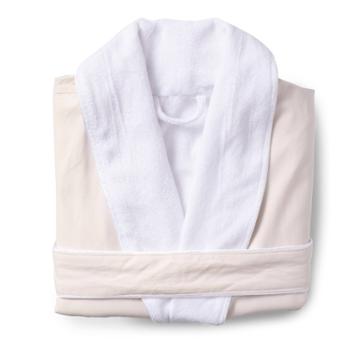 S/m Platinum Bath Robe Cream - Cassadecor, Ivory/white