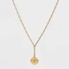 14k Gold Plated Initial 'e' Pendant Chain Necklace - A New Day Gold