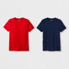 Petiteboys' 2pk Short Sleeve T-shirt - Cat & Jack Navy/red Xs, Boy's, Blue