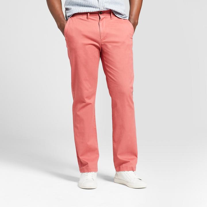 Target Men's Straight Fit Hennepin Chino - Goodfellow & Co Dusty Red