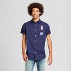 Target Men's Nasa Space Shuttle Short Sleeve Button-down Shirt - Navy