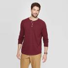 Men's Regular Fit Long Sleeve Jersey Henley Shirt - Goodfellow & Co Berry Blush L, Size: Large, Pink Blush