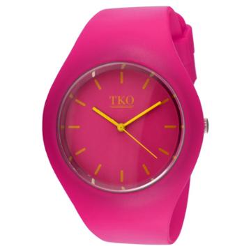 Tko Orlogi Women's Tko Candy Ii Rubber Strap Watch - Pink