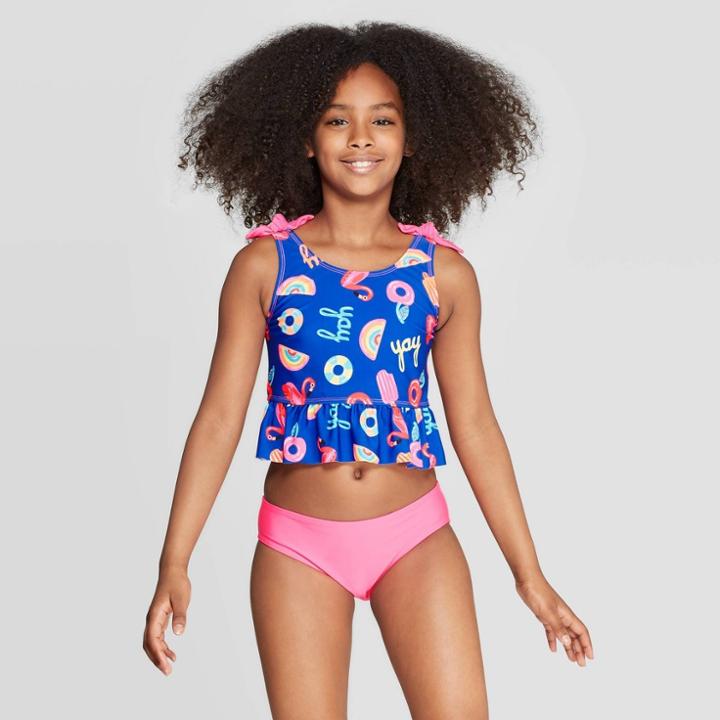 Plus Size Girls' Tankini Sets - Cat & Jack Pink