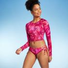 All In Motion Women's Long Sleeve Cropped Rashguard - All In