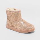 Girls' Holland Zipper Winter Shearling Style Boots - Cat & Jack Pink