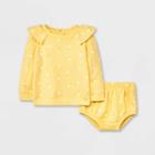 Baby Girls' Sweatshirt & Shorts Set - Cat & Jack Yellow Newborn
