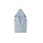 Hooded Turkish 100% Cotton Bathrobe Blue - Enchante Home