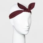 Women's Front Bow Knot Headband - Universal Thread Burgundy (red)