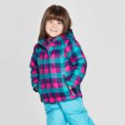 Toddler Girls' Plaid 3-in-1 Jacket - Cat & Jack Navy (blue)